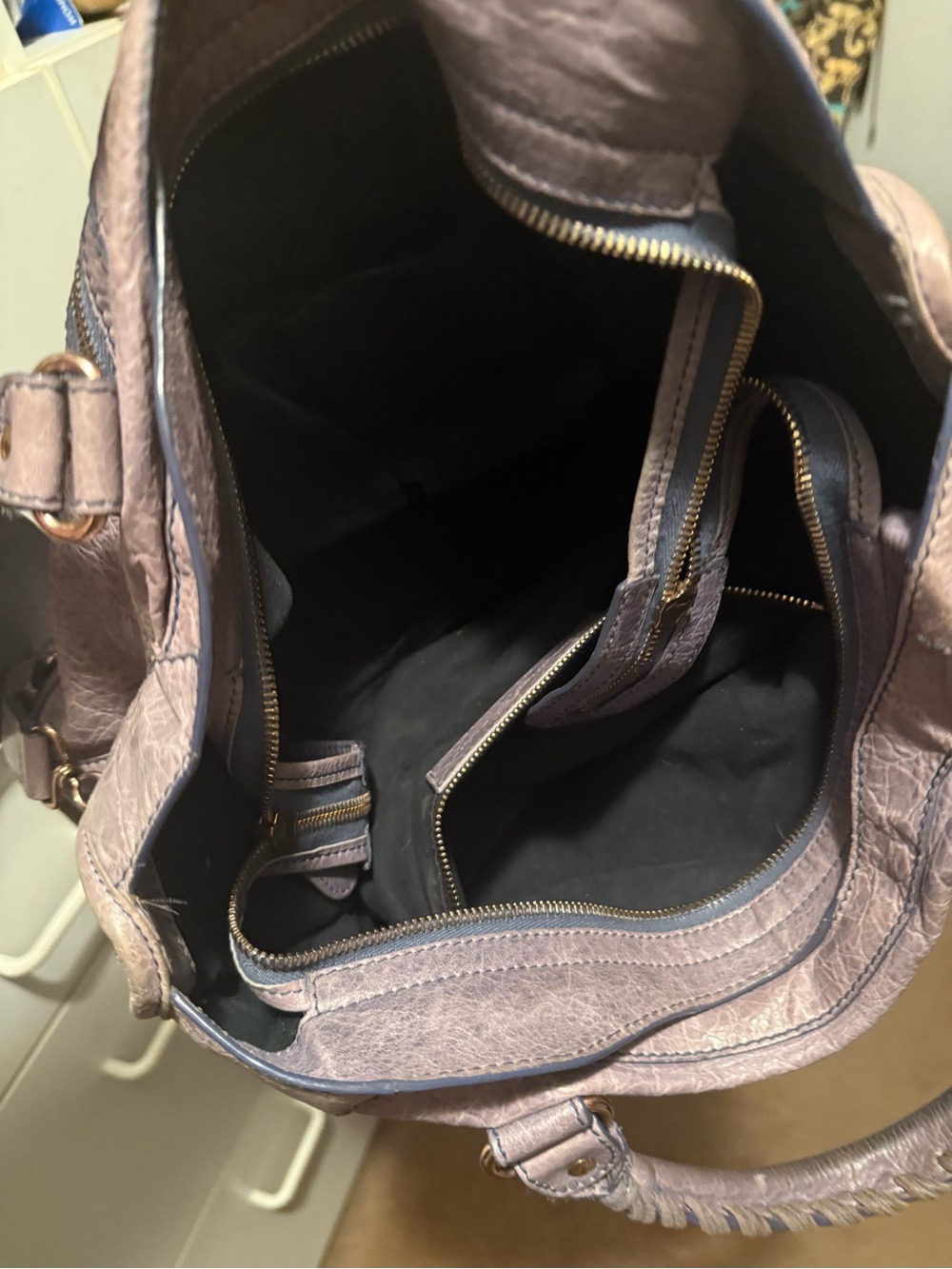 Balenciaga Agneau giant 12 City rose gold hardware Jacynthe - Picture 5 of 11